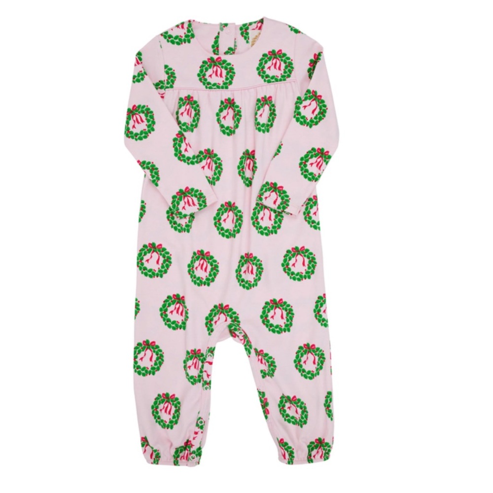 TBBC Long Sleeve Penny's Wreath Playsuit 2T Deck the Halls